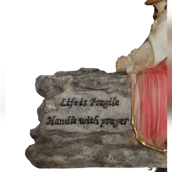 Jesus kneeling and praying in the garden figurine Statue with gold trim‎ - Picture 7 of 11